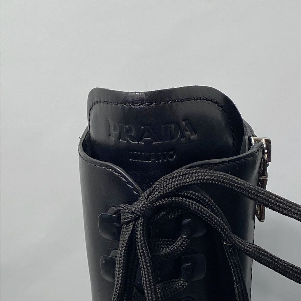 Prada Lug-Sole Tall Leather Combat Boots size 36 - Picture 12 of 15